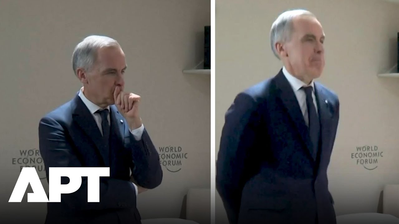 Carney’s Energetic Moment Ahead of Macron Meeting Goes Viral at Davos | APT