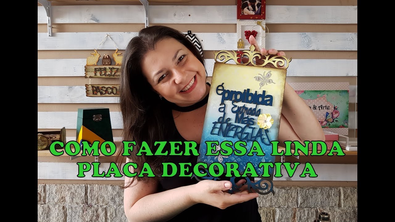 APRENDA COMO FAZER ESSA LINDA PLACA DECORATIVA!