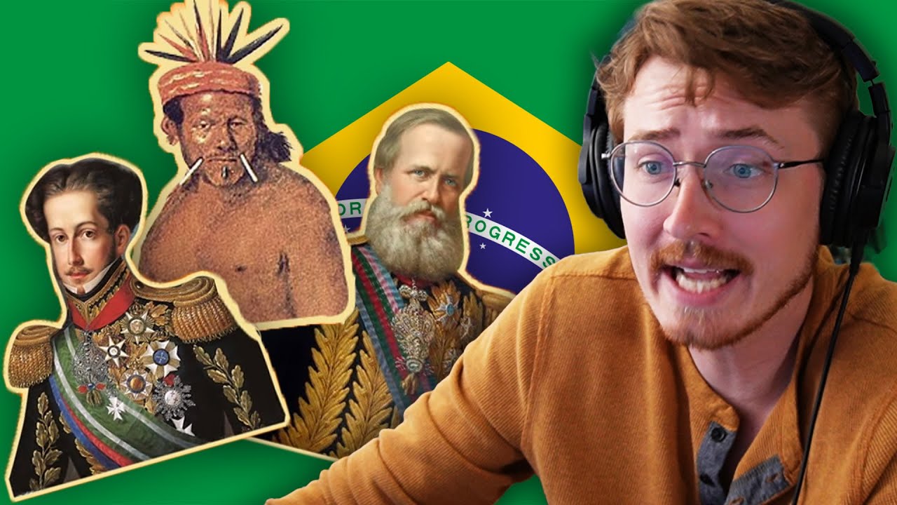 American Learns Portuguese with the HISTORY OF BRAZIL!!