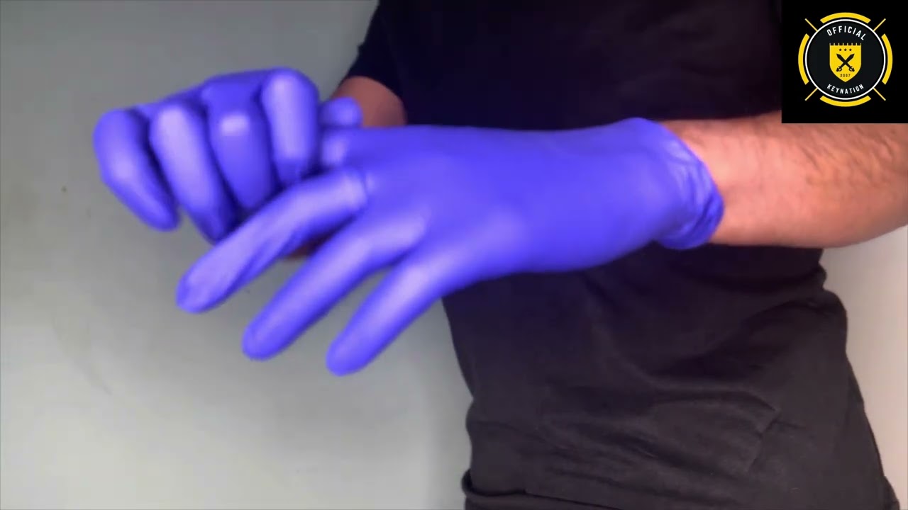 Unpacking Purple Super Tight  Nitrile Gloves