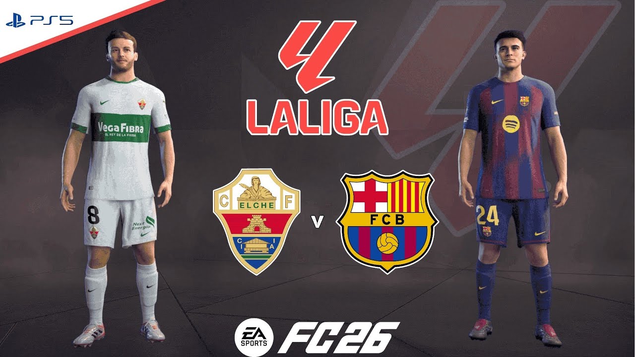 Elche v Barcelona | La Liga 25/26 - Round 22 | Full Match Simulation | FC 26 PS5™[4K]