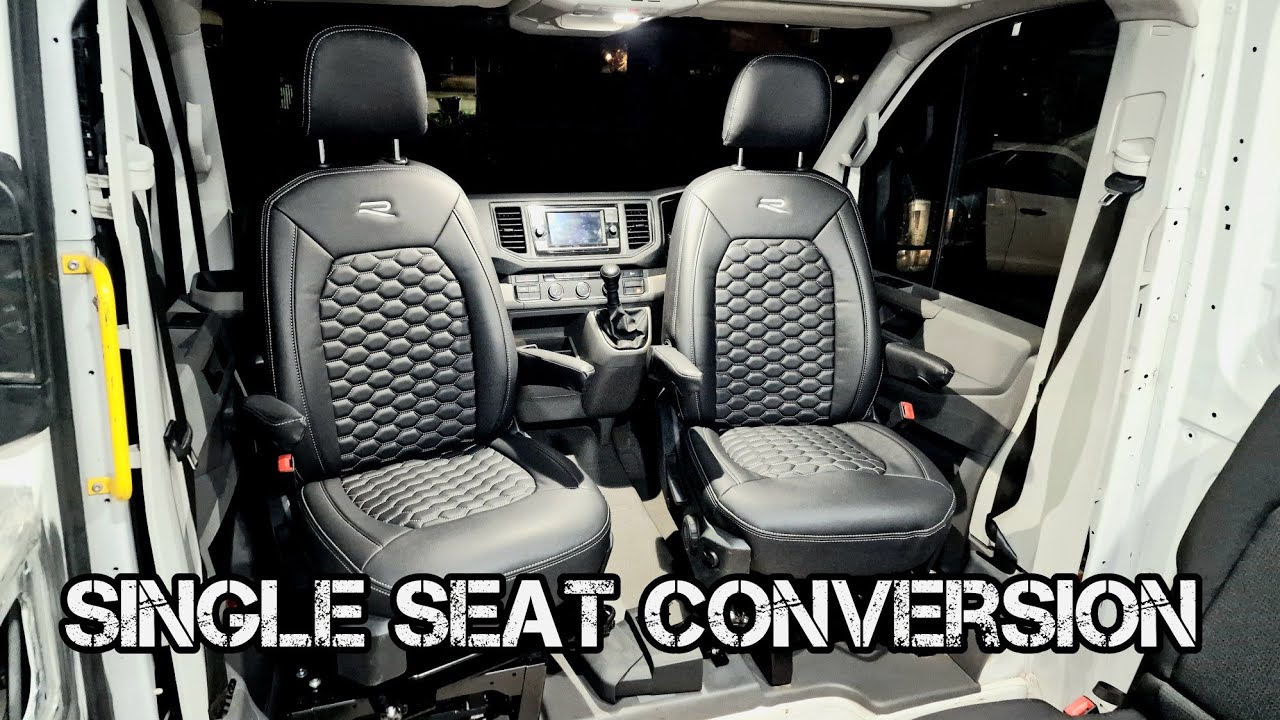 Single seat conversion. - captains chair - audrio swivel seat MAN TGE.  #swamper #selfbuild 