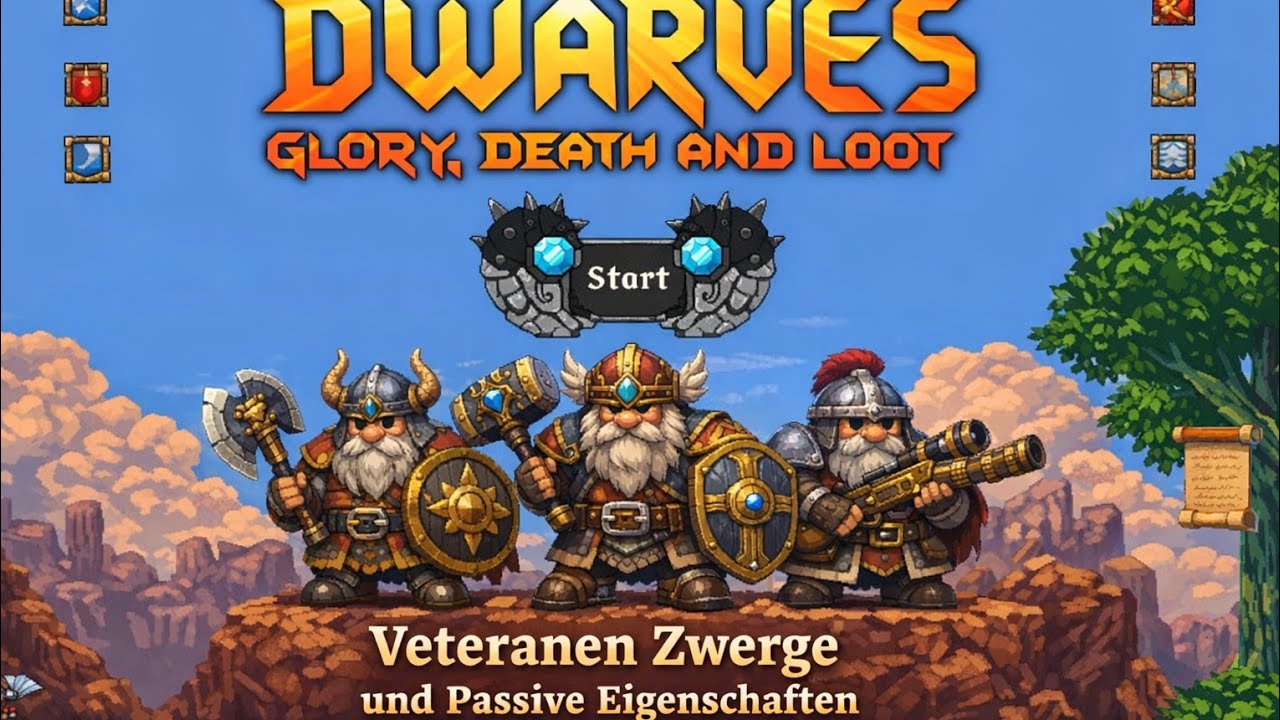 Veteranen Zwerge und Passive Eigenschaften+Champions/ Starter Guide / Dwarves: Glory, Death and Loot