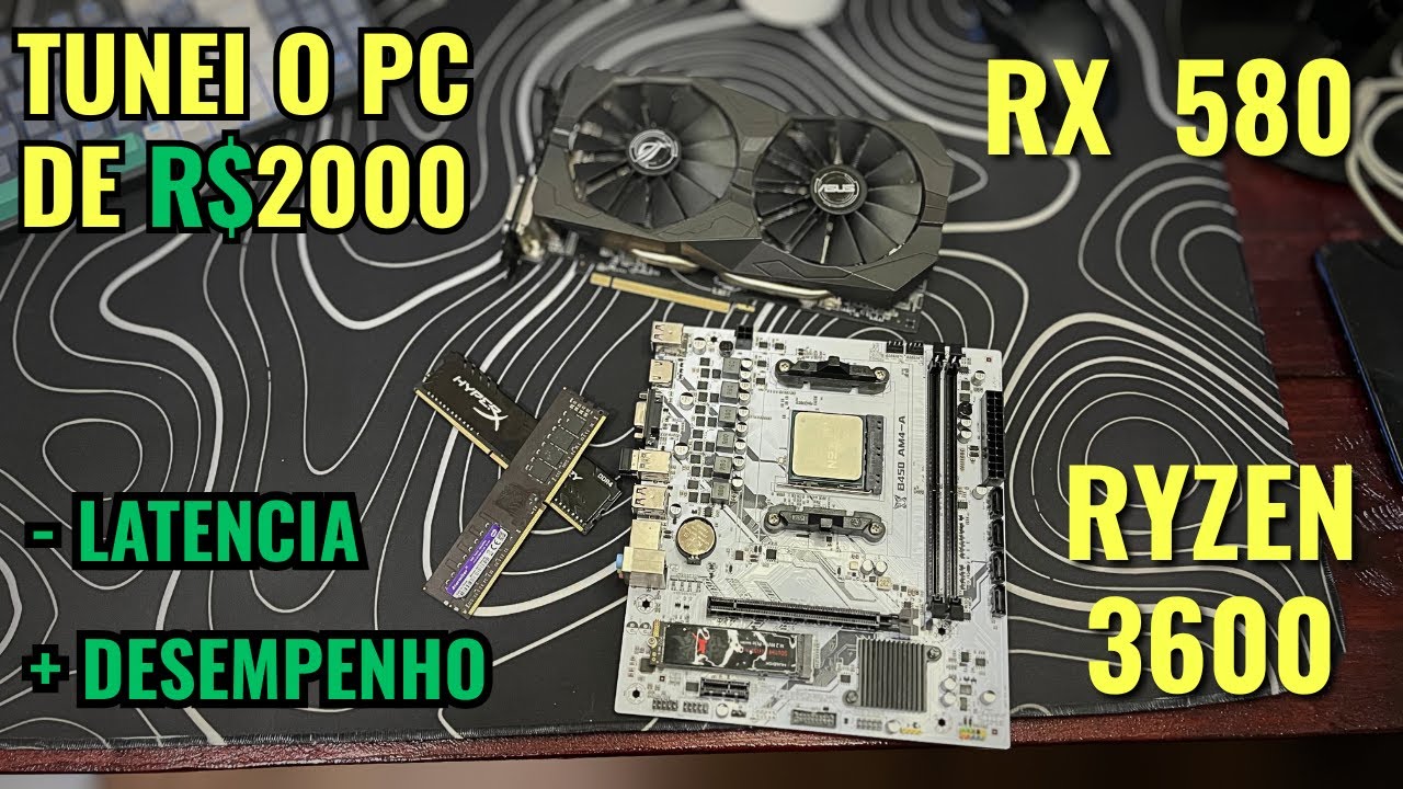 'Tunei' o PC de R$2000 da OLX (Ryzen 3600 + RX 580) + DESEMPENHO!
