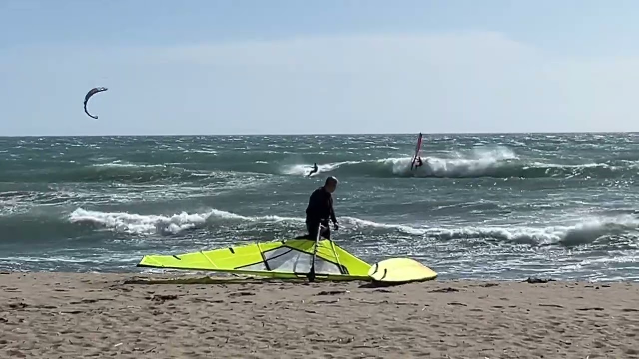 On windsurfing board At Costa del sol - Not for beginners 