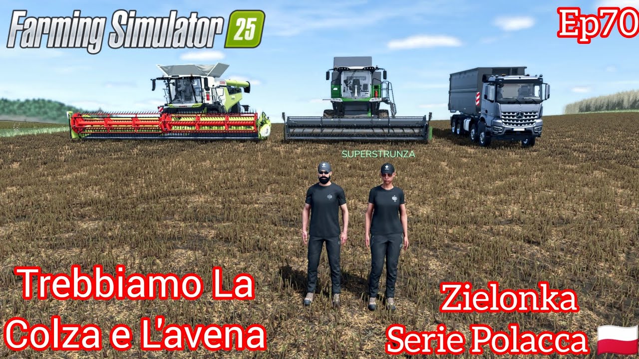 Trebbiamo La Colza e L'avena Zielonka Serie Polacca Farming Simulator25 🇵🇱  Timelapse  Ep70 
