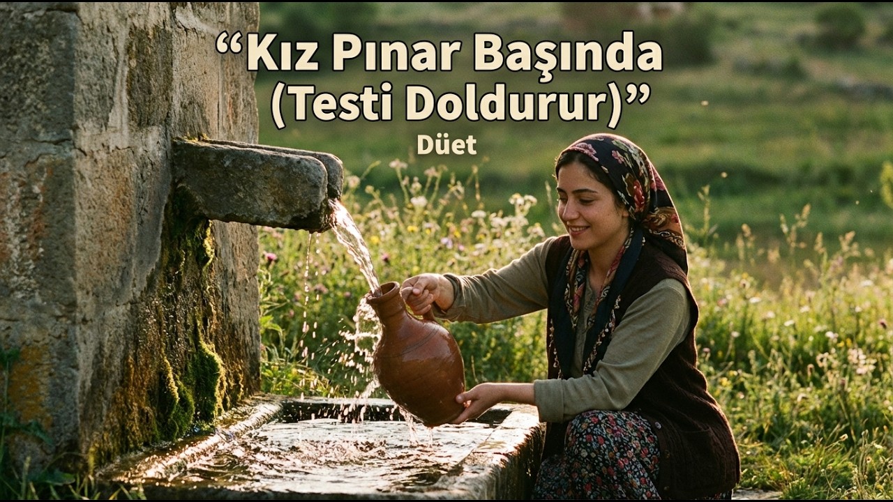 Kız Pınar Başında Testi Doldurur  AI Turkish Folk Cover  Düet  Tef & Akustik Gitar