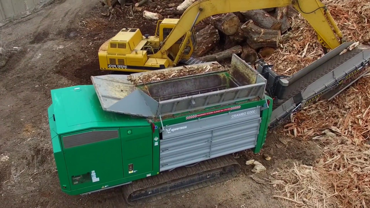 Komptech Crambo Dual-Shaft Shredder for Wood Waste