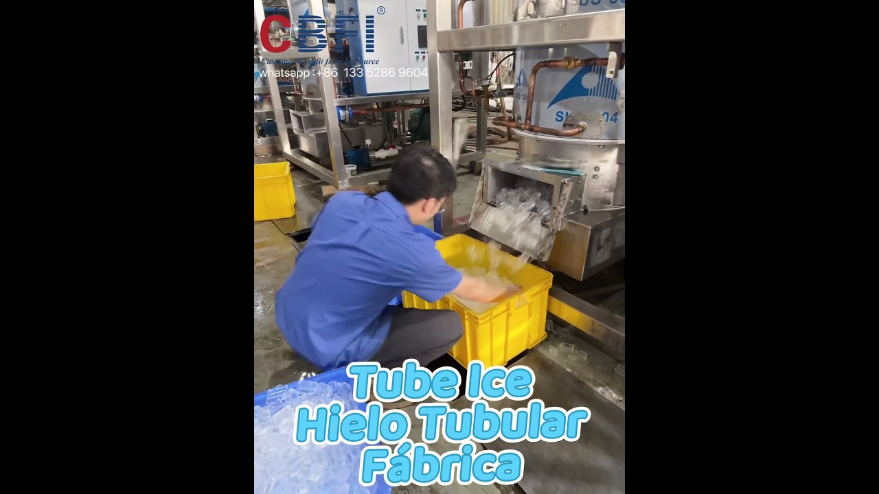 🥳Watch our 5 ton tube ice machine producing crystal-clear food-grade tube ice #manufacturing #tube