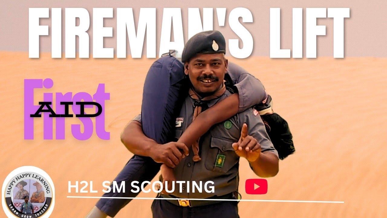 FIREMAN'S LIFT & CARRY #scouting #firstaid @H2LSMSCOUTING 