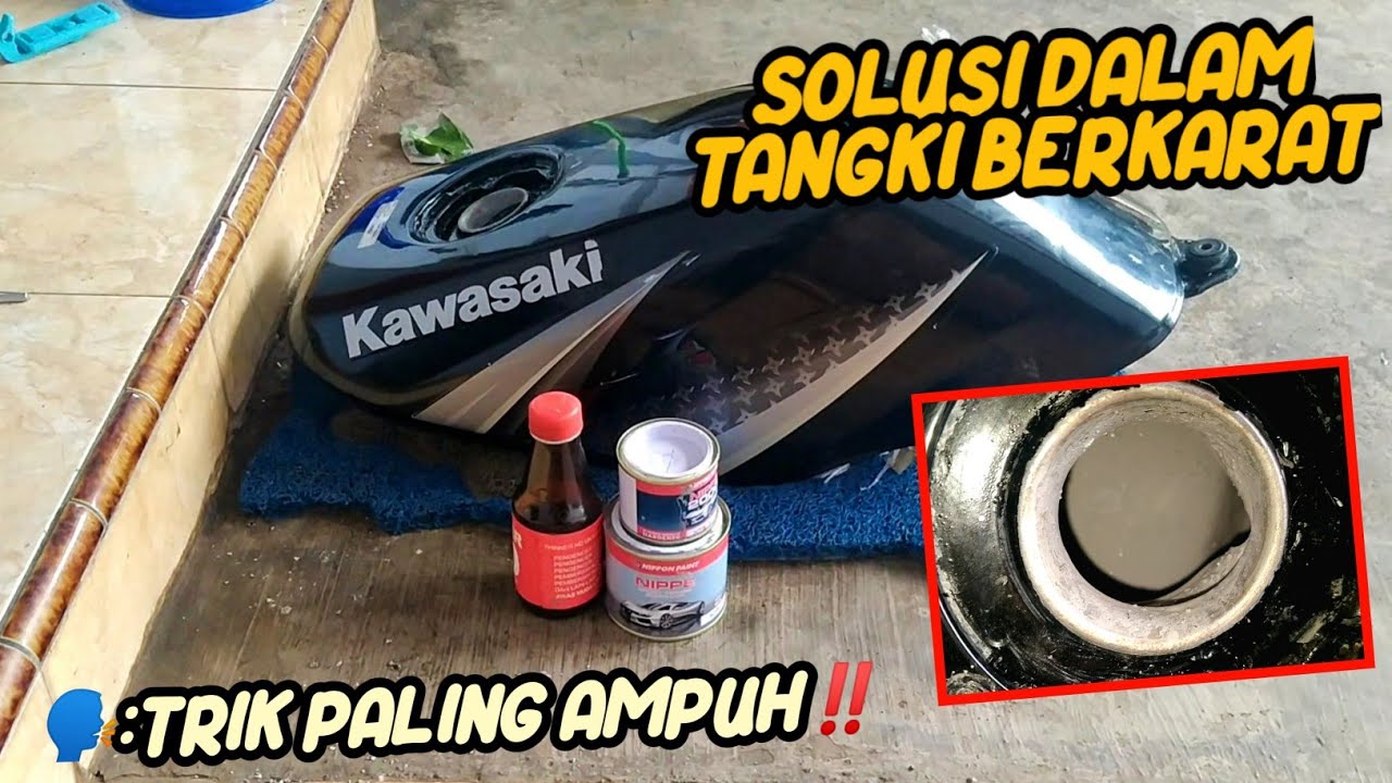 EPOXY DALAM TANGKI MOTOR‼️ATASI HILANGKAN KARAT DALAM TANGKI‼️MUDAH TANPA RIBET