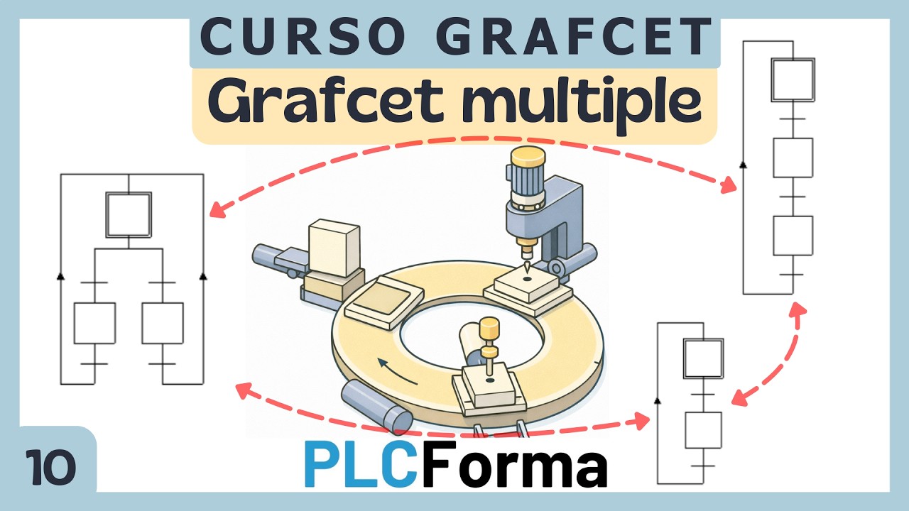 GRAFCET Múltiple – Ejercicio Mesa Giratoria | TIA Portal