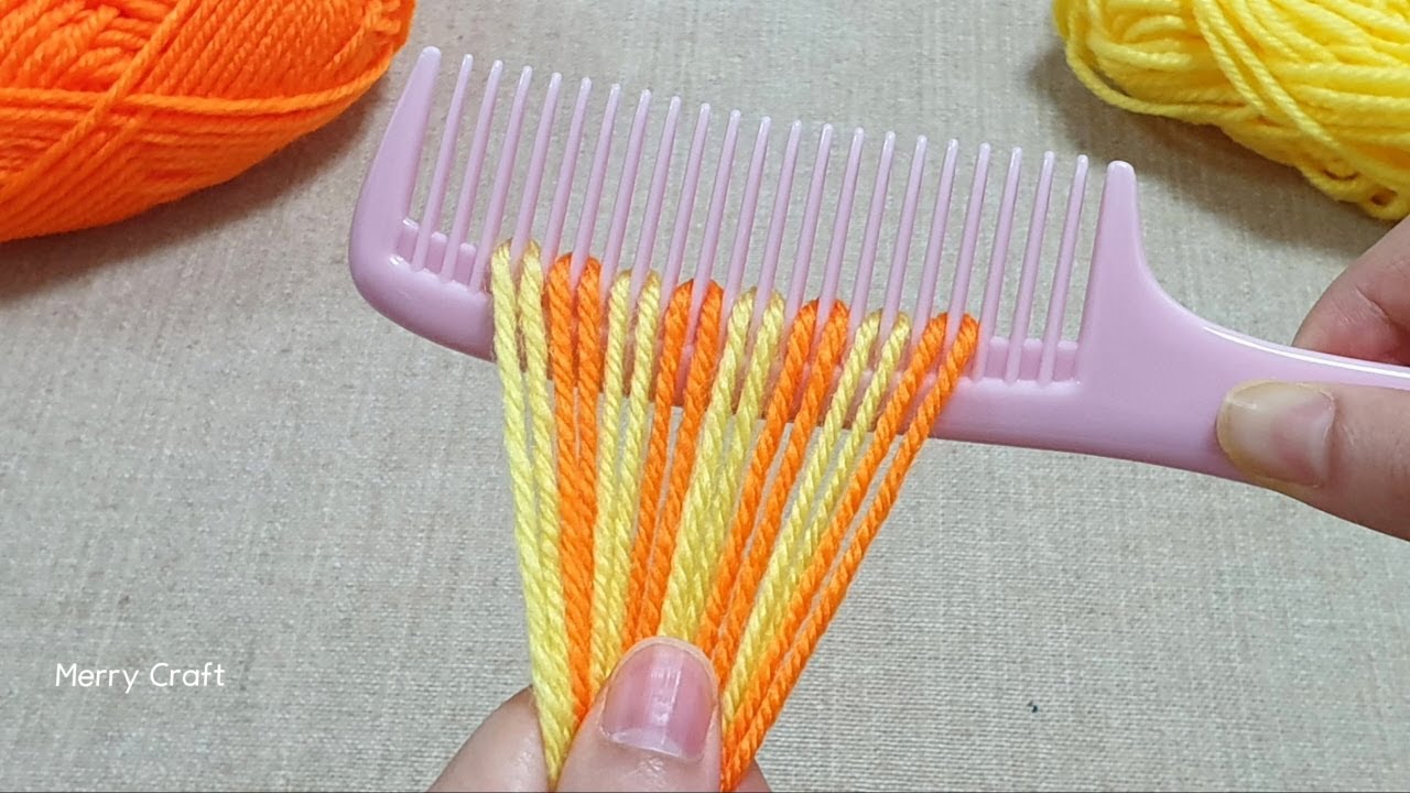 New Amazing Hand Embroidery Flower Design Trick - Easy Hand Embroidery Woolen Flower Making Ideas