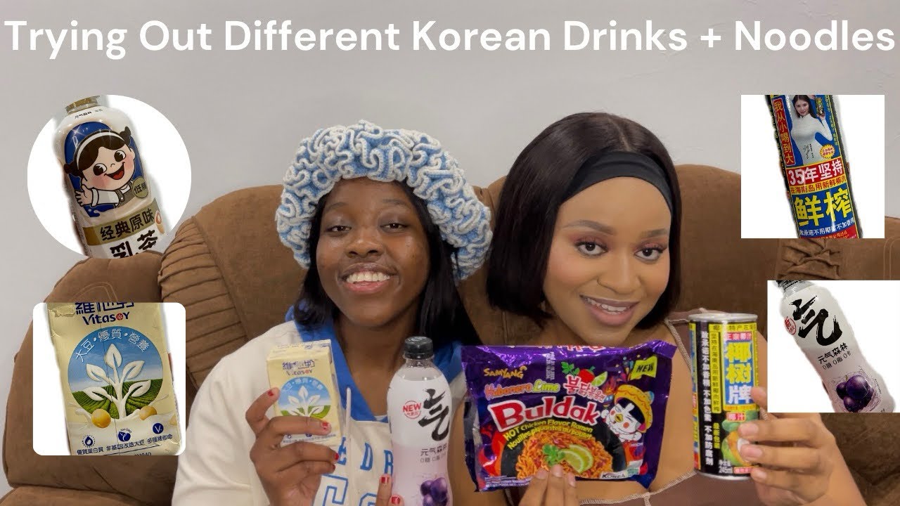 Trying out different KOREAN DRINKS & NOODLES for the first time!!