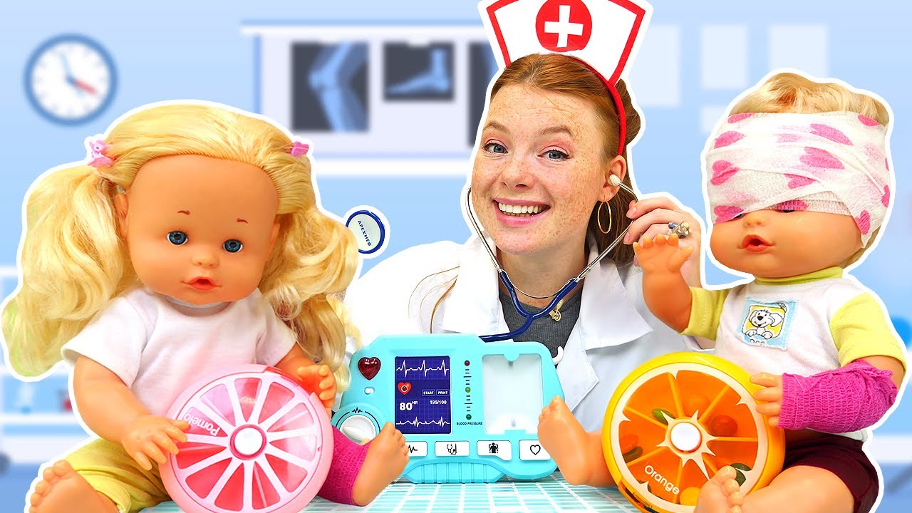 Nenuco Video mit Irene. Doktor Spiele mit Nenuco Puppen. Puppen Kindergarten