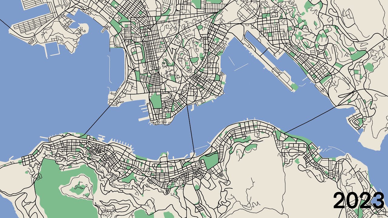 Timelapse: Map of Hong Kong