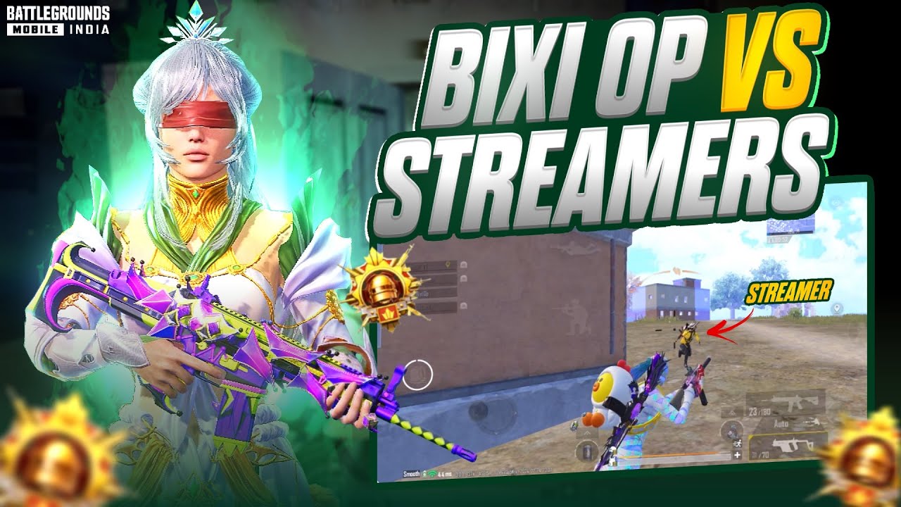 GIRL STREAMER called me H@CKER 🔥 Bixi Op vs Streamers Solo vs Squad Conqueror Lobby Gameplay | BGMI