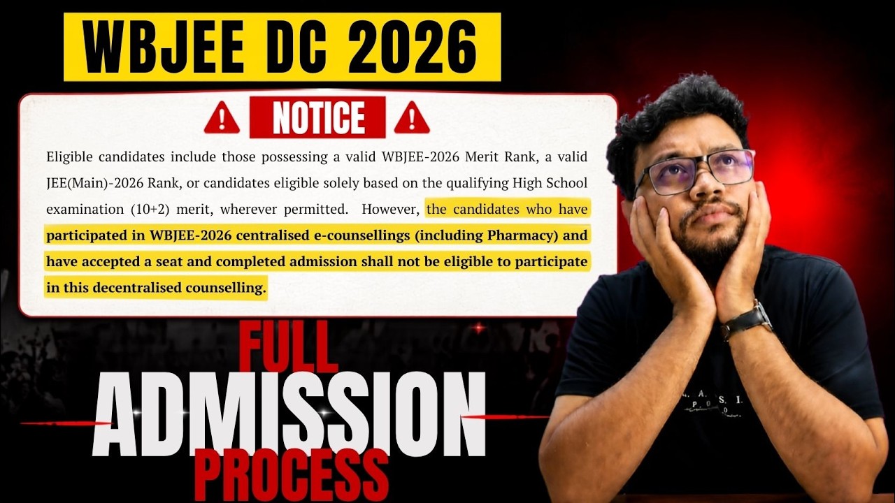 WBJEE Decentralised Counselling 2026: কোন Step কখন করবেন? ভুল হলে College Miss! | Complete Process🚨