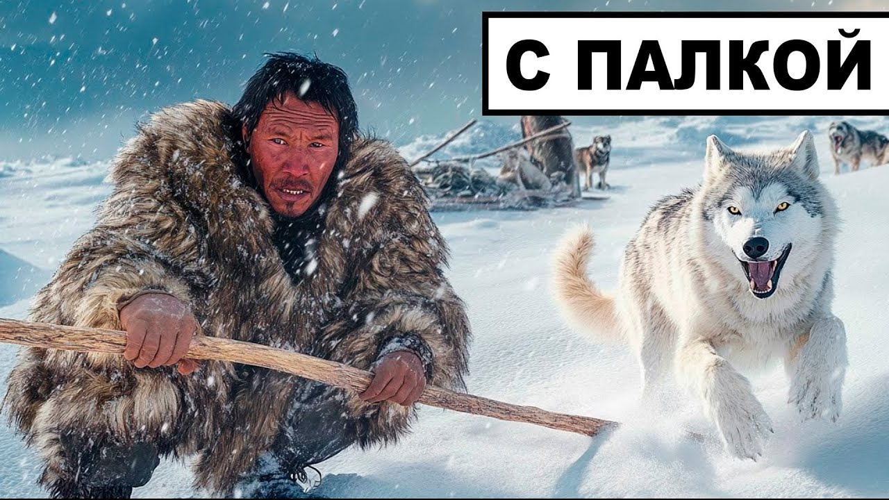 Как инуиты охотятся на арктических волков с помощью одной лишь палки и их смелость&hellip;