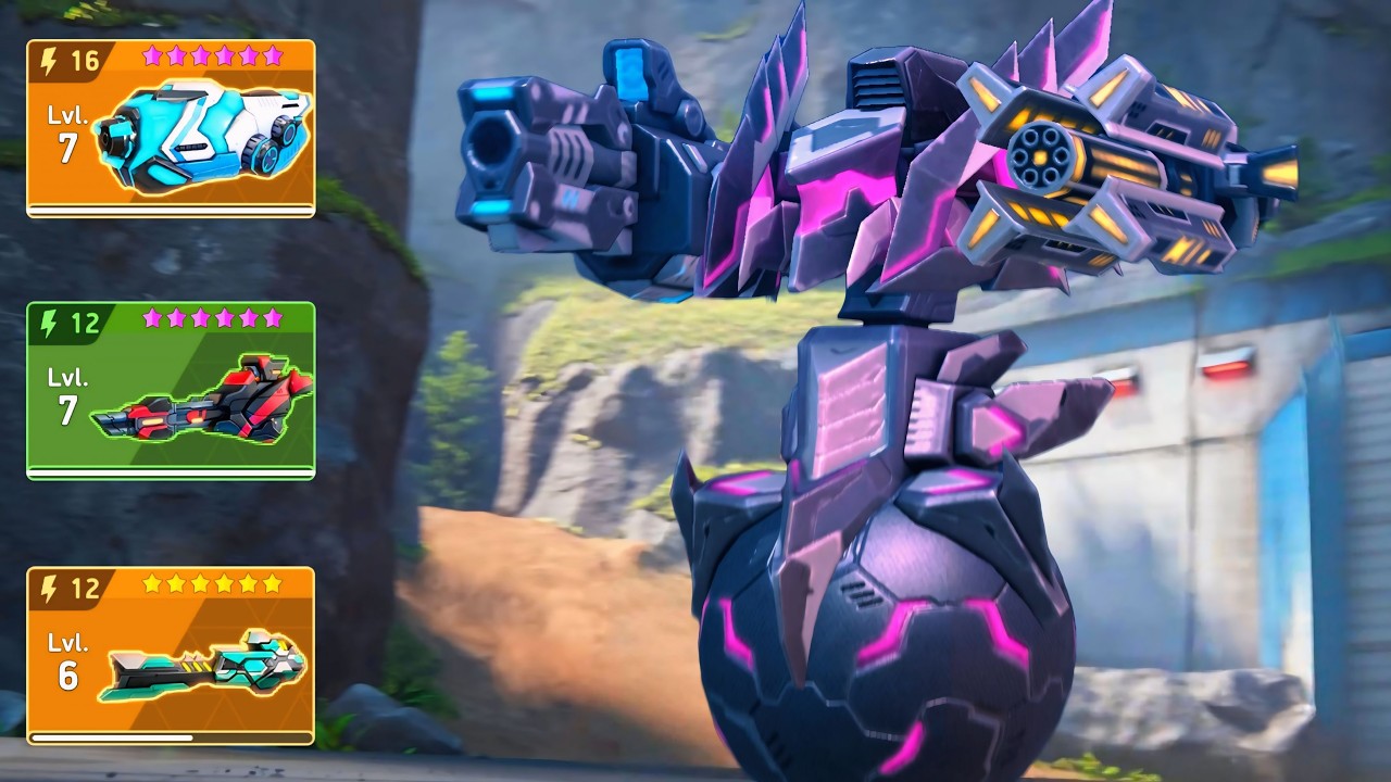 Nomad & Cryo Launcher 16, Overdriver 12, Railgun 16, Longarm 12, EM Rifle 12 - Mech Arena
