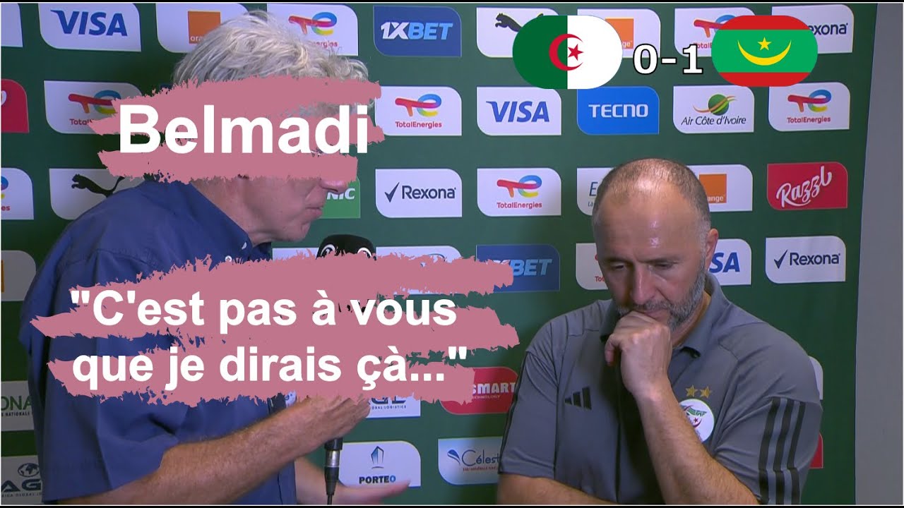 Djamel Belmadi apr&egrave;s l'&eacute;limination de l'Alg&eacute;rie.