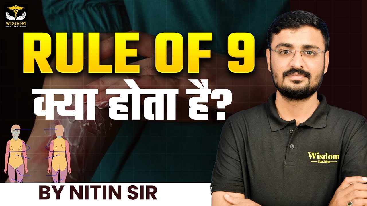 RULE OF NINES WHAT IS IT AND HOW IS IT USED? RULE OF NINES FOR BURNS EXPLAINED BY NITIN SIR | WISDOM