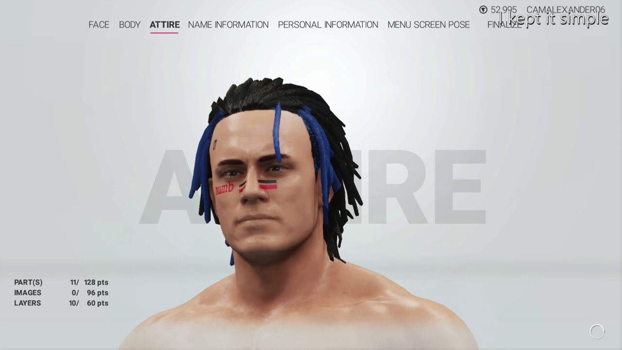 How to make xxxtentacion on wwe 2k19