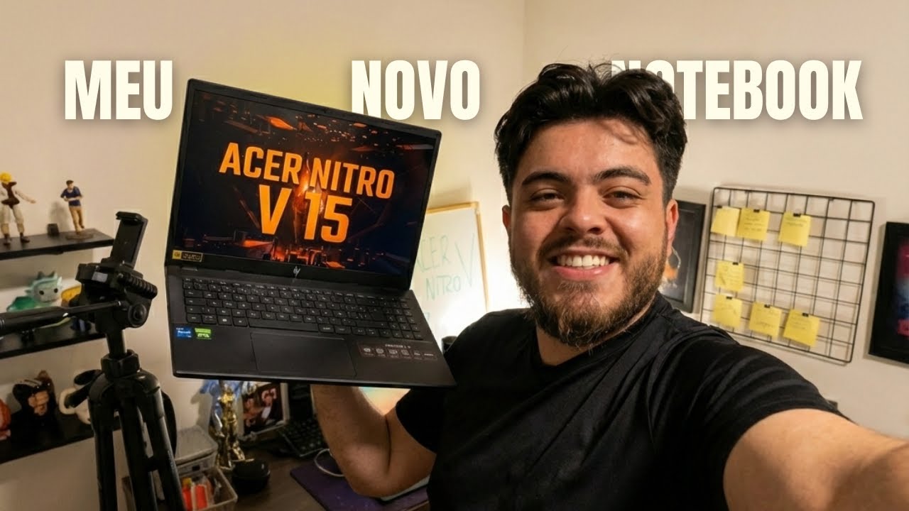 MEU NOVO NOTEBOOK ACER NITRO V 15 I7 RTX4050! UNBOXING E MAIS