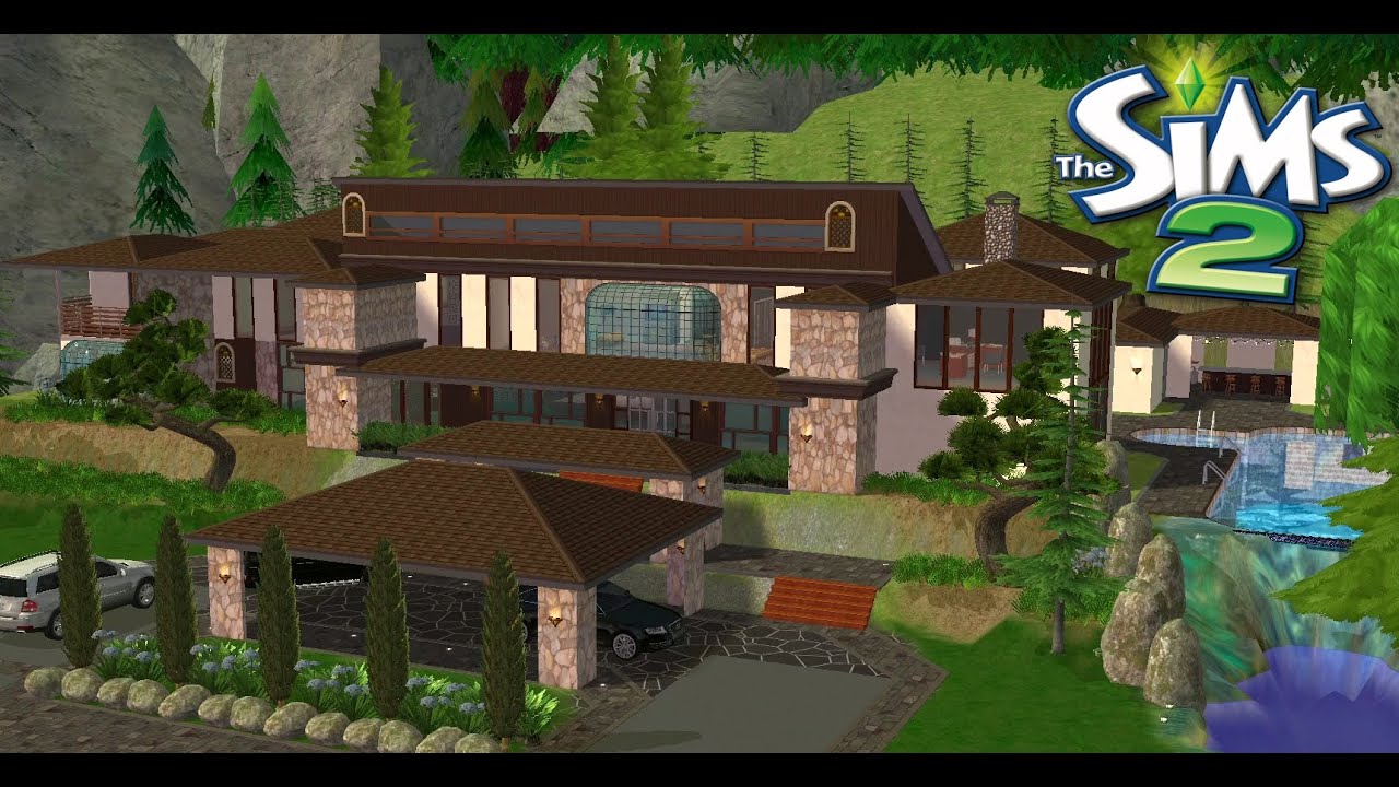 The Sims 2🏔️ Luxury Mountain Vacation Home🏔️ speed build (no commentary) instrumental music