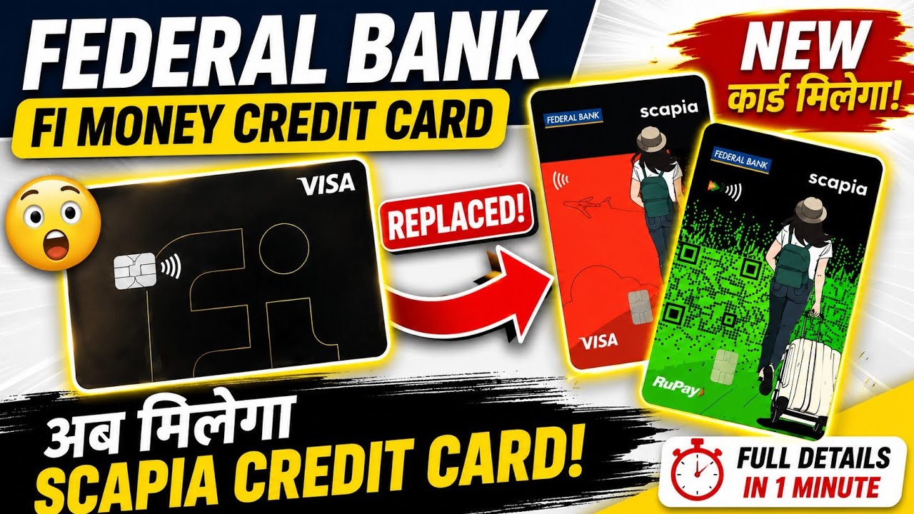 Federal Bank Fi Money Credit Card Holder will get Federal Bank Scapia credit card 💳