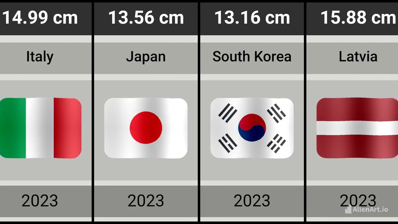 Top Countries by Average Penis Size
