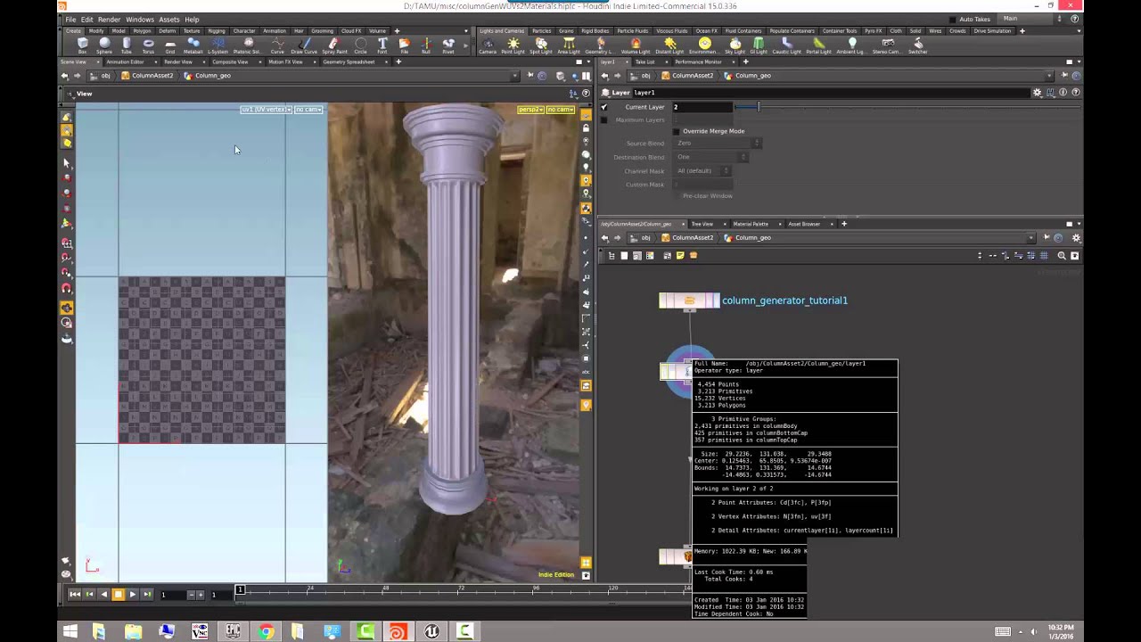 Houdini Training - Unreal 05 - Setting up multiple UV sets and point colors for exporting