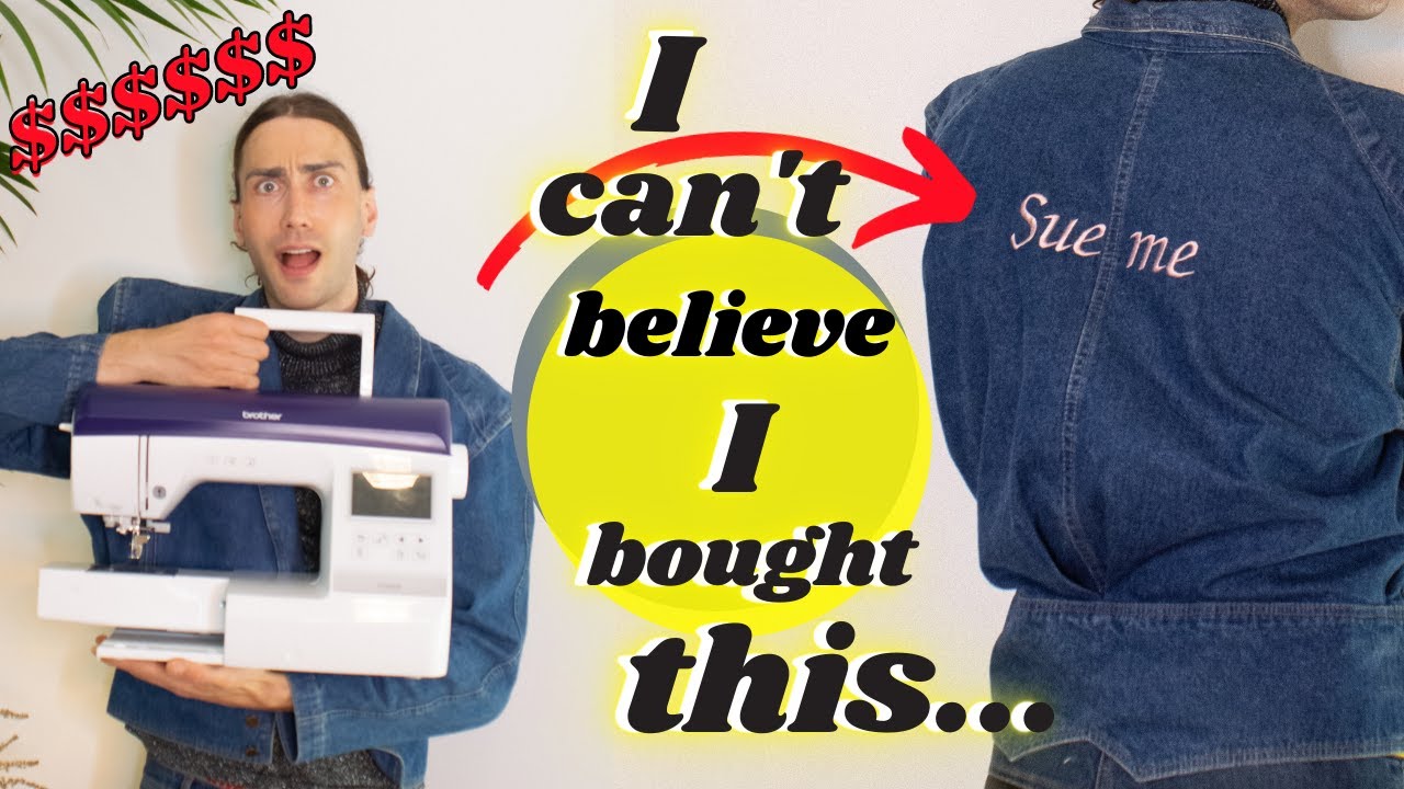 Oops I bought this.. DIY Machine Embroidery First Try! (How to use the Brother NV800e first use)