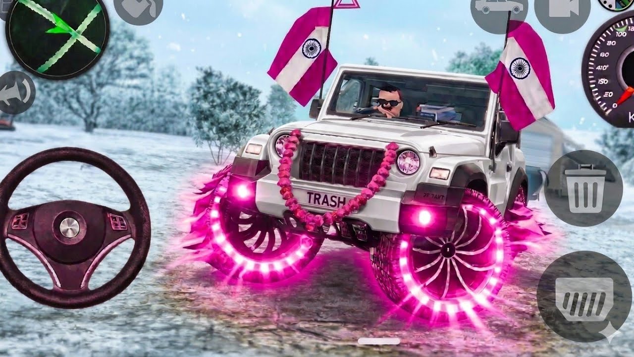 Modified Mahindra Thar 😈 | India Cars Simulator 3D Android Gameplay | Indian White Thar