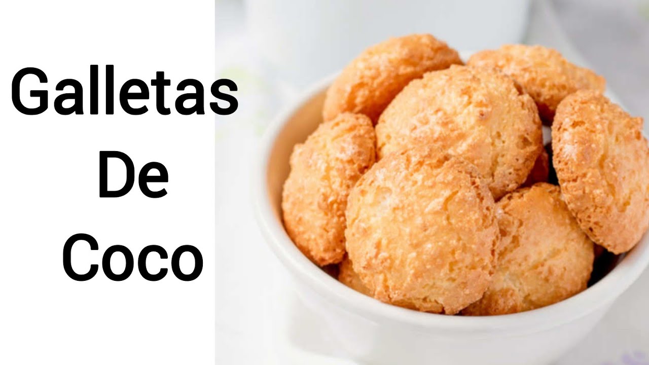 Si tienes coco rayado has estas deliciosas Galletas de coco tipo cocadas
