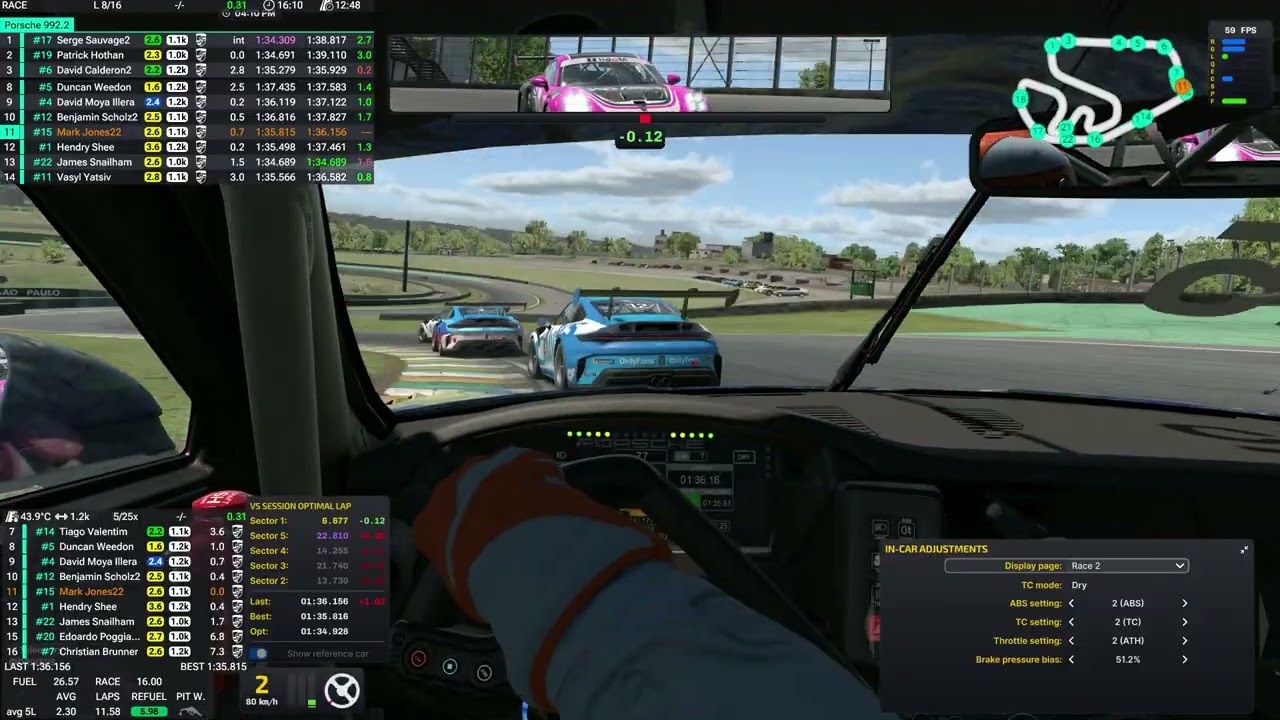 Iracing Porsche Cup Interlagos P6