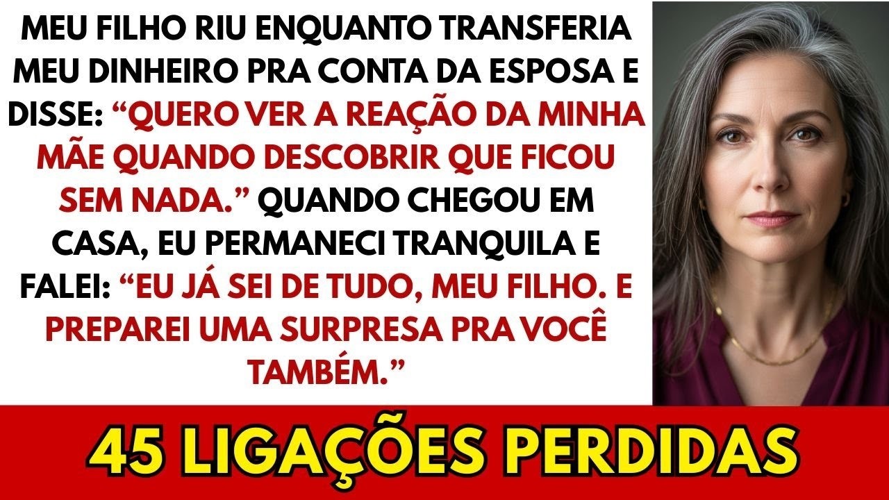 Meu filho sorriu e disse: “Quero ver a expressão dela quando perceber que a conta está zerada.”