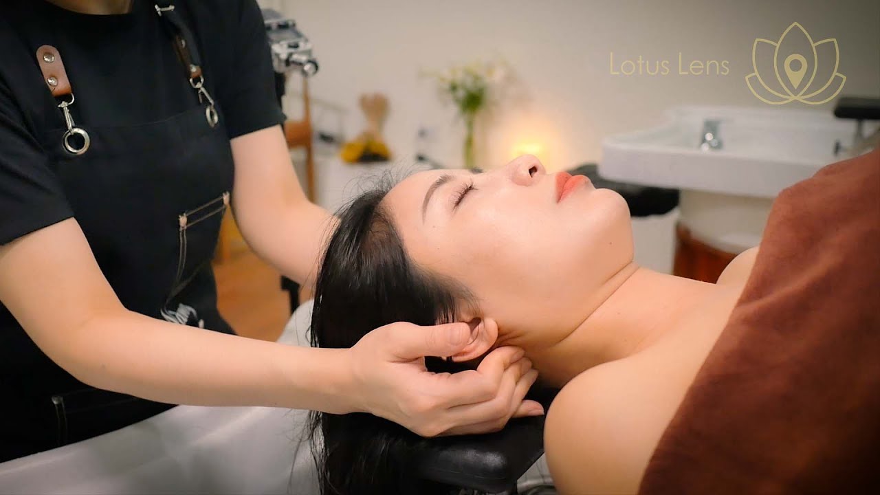 ASMR Hair Wash & Neck, Nape & Shoulder Massage for Ultimate Relaxation at Nha Nang Spa