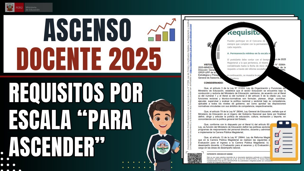 𝐑𝐄𝐐𝐔𝐈𝐒𝐈𝐓𝐎𝐒 𝐏𝐎𝐑 𝐄𝐒𝐂𝐀𝐋𝐀 𝐏𝐀𝐑𝐀 𝐀𝐒𝐂𝐄𝐍𝐃𝐄𝐑!! - 𝐀𝐒𝐂𝐄𝐍𝐒𝐎 𝐃𝐎𝐂𝐄𝐍𝐓𝐄 𝟐𝟎𝟐𝟓
