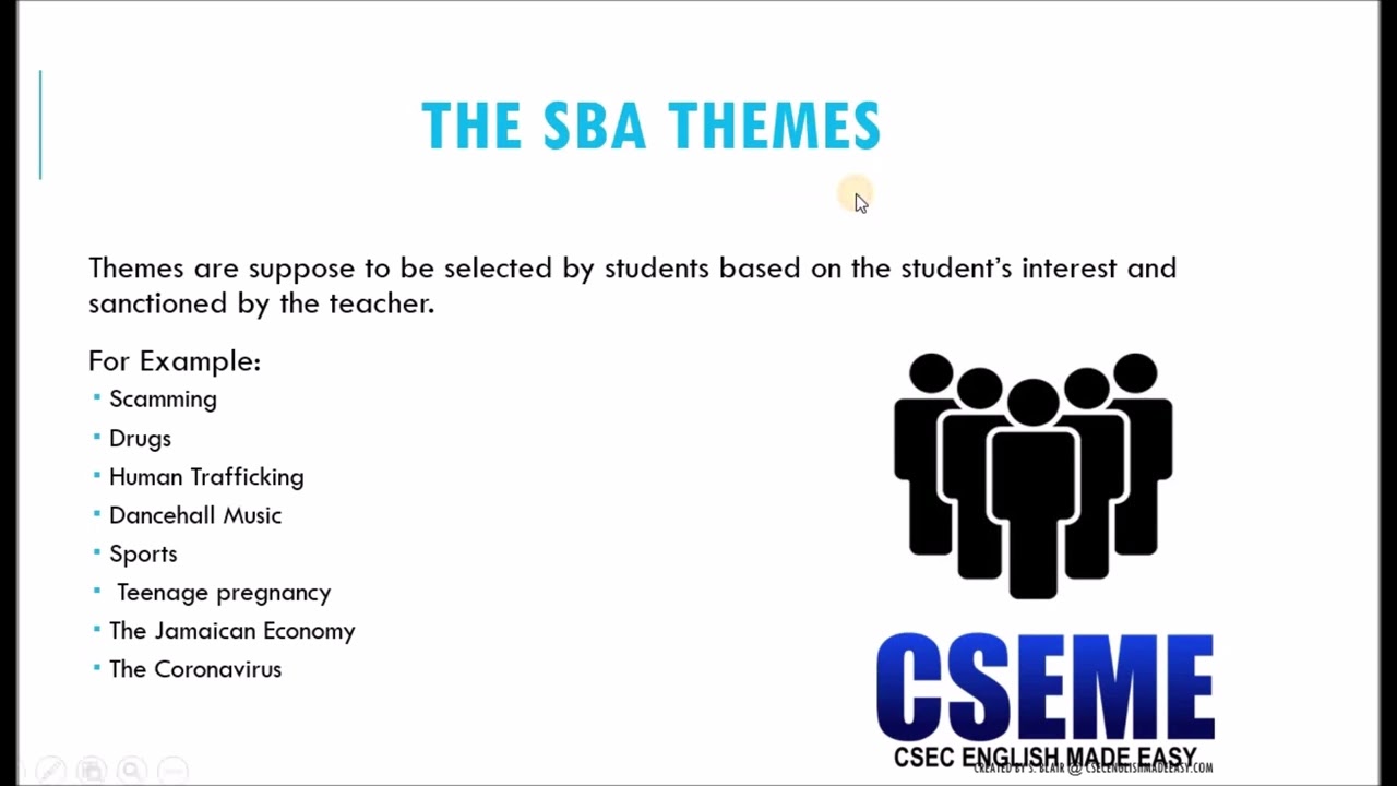Creating CSEC SBA Groups and Selecting SBA Themes - Lesson 2