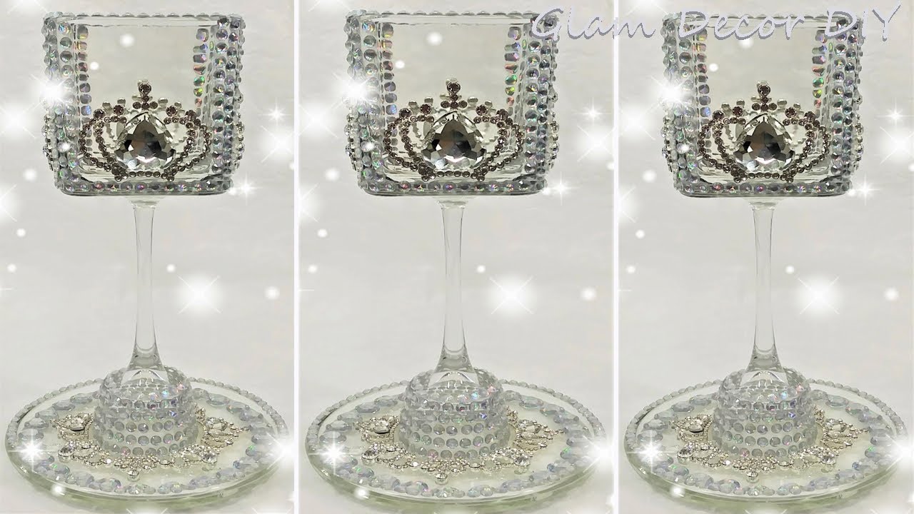 DIY Dollar Tree Tall Glam Centerpiece DIY Glam Room Decor