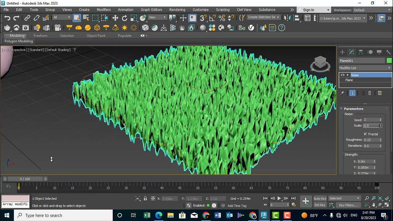 3ds Max Parametric Deformers: Noise and Ripple