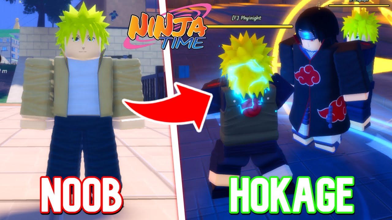 Путь от НУБА до ХОКАГЕ Минато Намиказе (Желтый Гром) в Ninja Time.. - Roblox