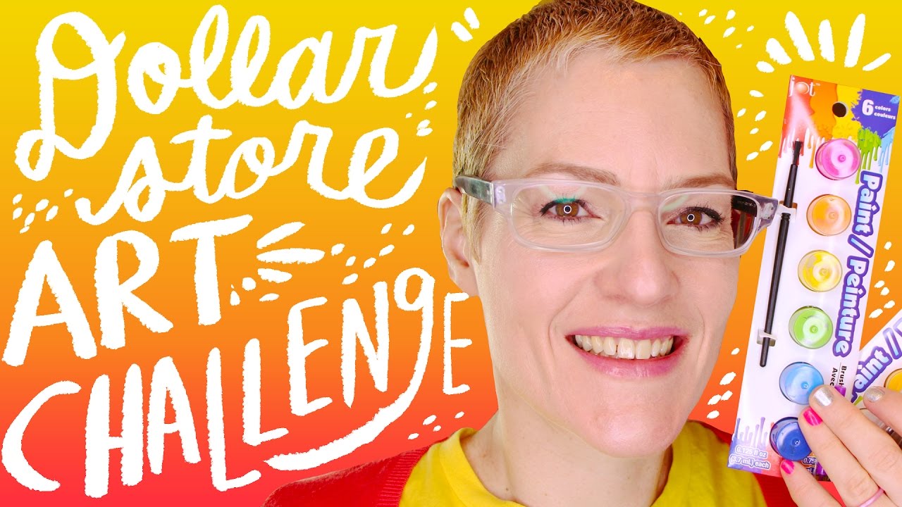 DOLLAR STORE ART CHALLENGE!! | Kathy Weller Art