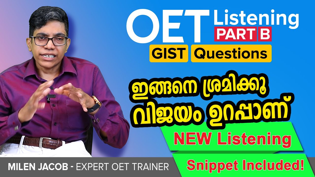 Secret Tips For Success In OET Listening Part B Gist Questions