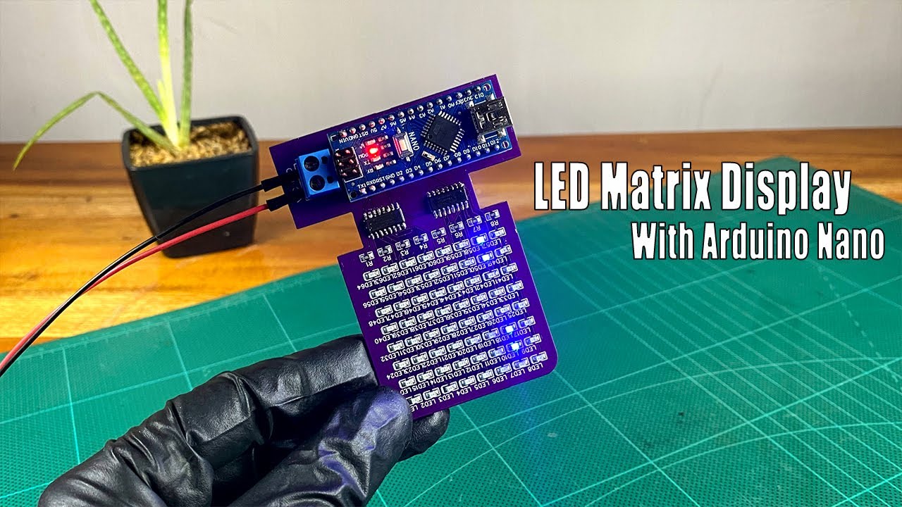 How to make an 8x8 LED matrix display using an Arduino Nano | LED Matrix display Arduino