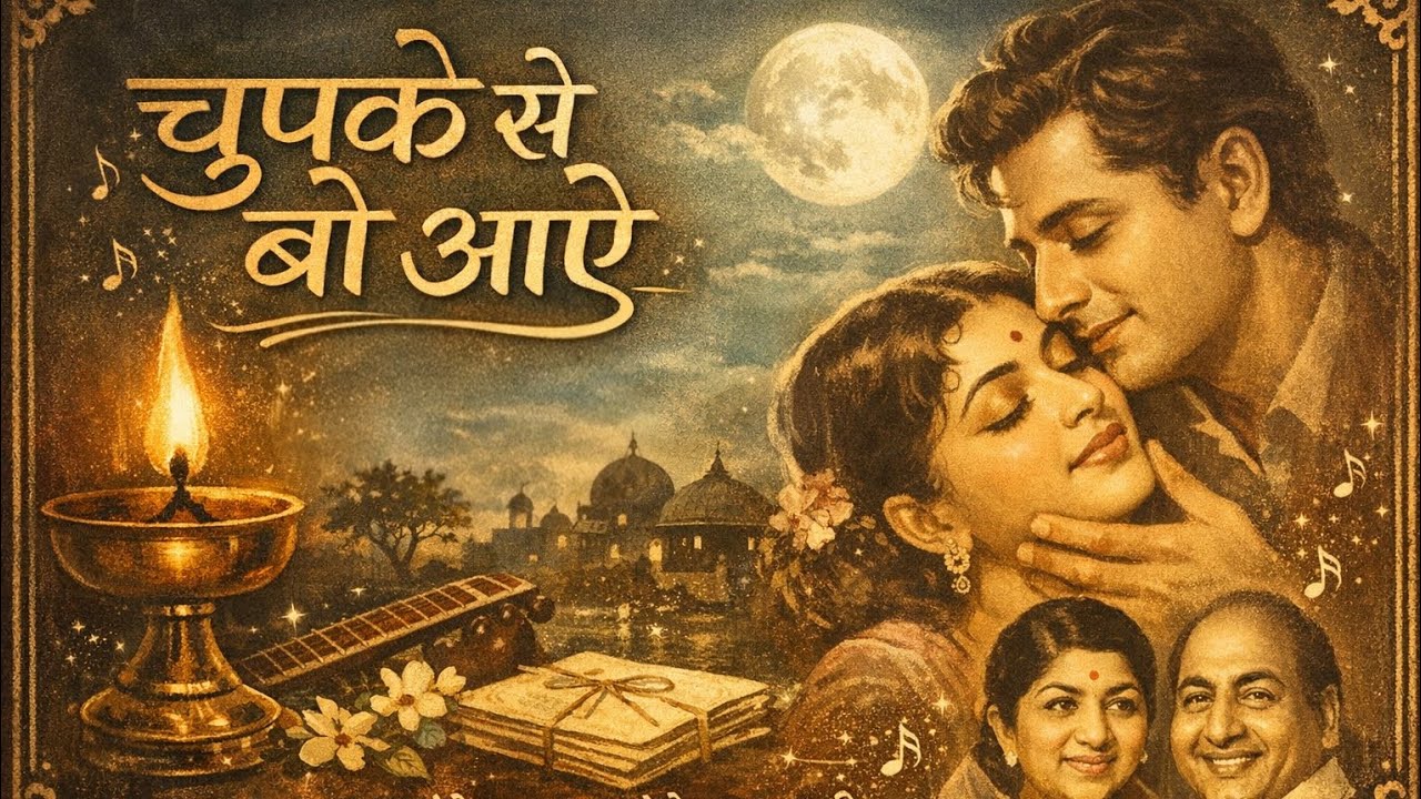 चुपके से वो आए | Old Hindi Romantic Song | Evergreen Melody | Vintage Bollywood Style