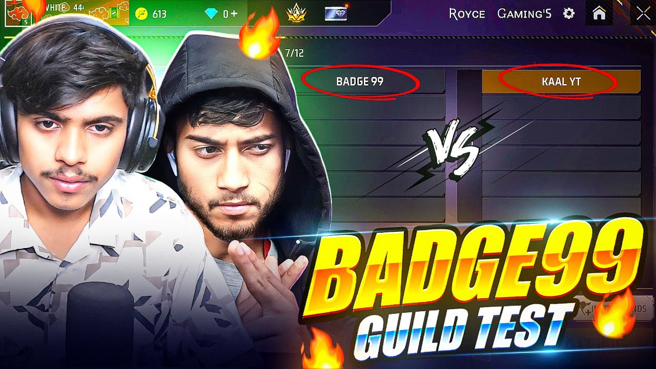 KAAL YT X BADGE 99 || GUILD TEST 1 VS 4 || #kaalyt #freefire