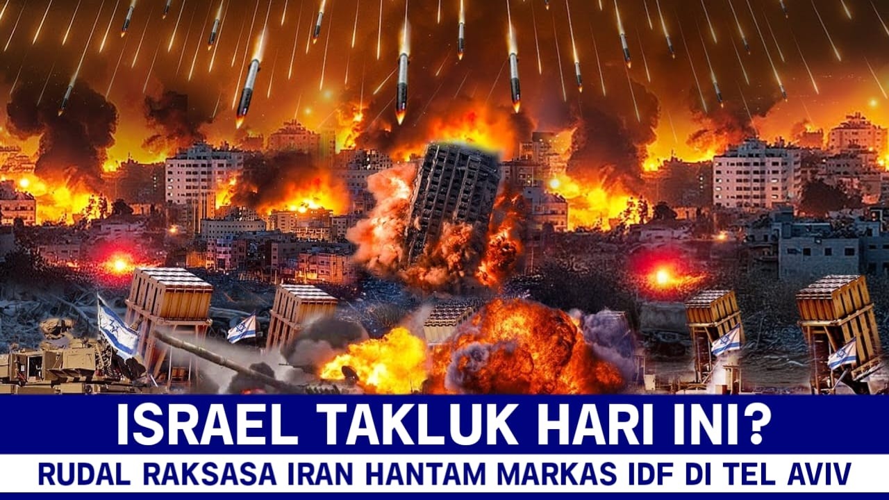 BARU TERJADI HARI INI, ISRAEL TAKLUK RUDAL BALISTIK RAKSASA IRAN HANTAM MARKAS IDF DI TEL AVIV