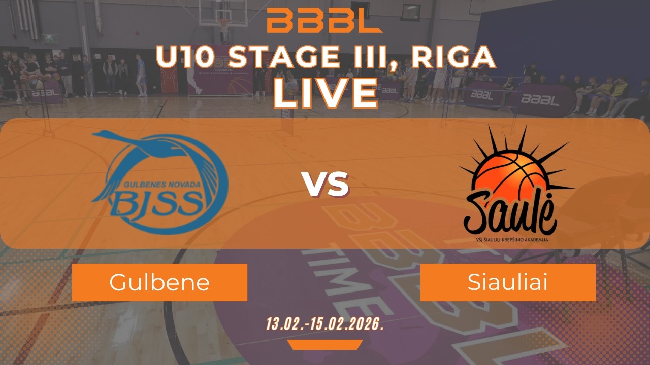 Gulbene 2016 vs Šiauliai KA Saule 2016 | BBBL U10 | Stage III